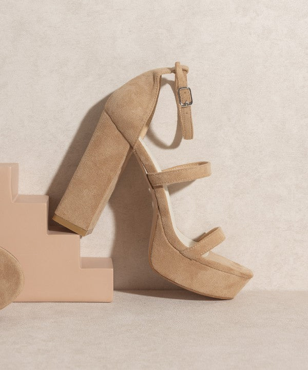 
                      
                        Raelynn  Suede Platform Heels
                      
                    