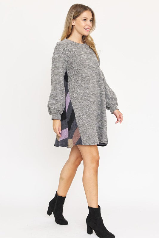 
                      
                        Tweed Bishop Sleeve A Line Dress - Plus
                      
                    