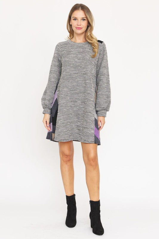 
                      
                        Tweed Bishop Sleeve A Line Dress - Plus
                      
                    