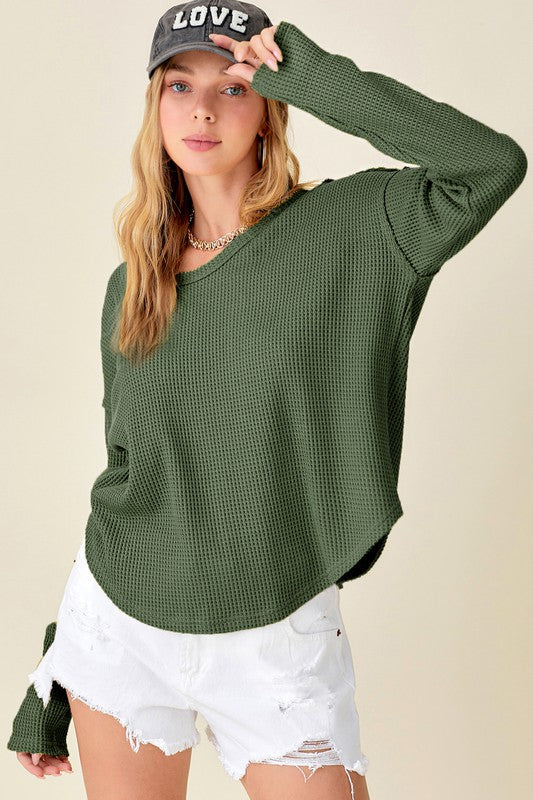 Joanna Waffle Knit Top