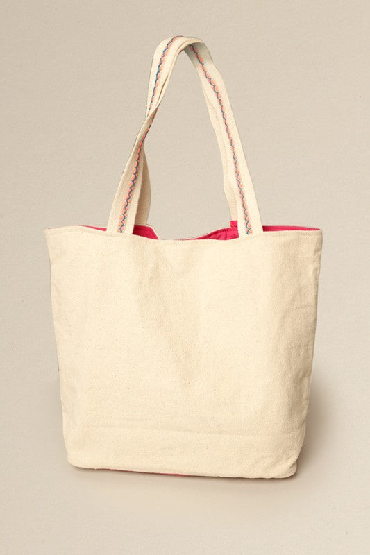 Load image into Gallery viewer, Abstract Pattern Pom Pom Tassel Shoulder Bag
