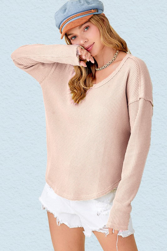 Joanna Waffle Knit Top