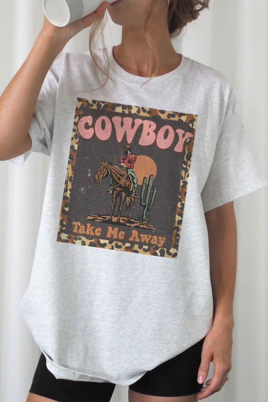 Cowboy Take Me Away Graphic Tee - Plus