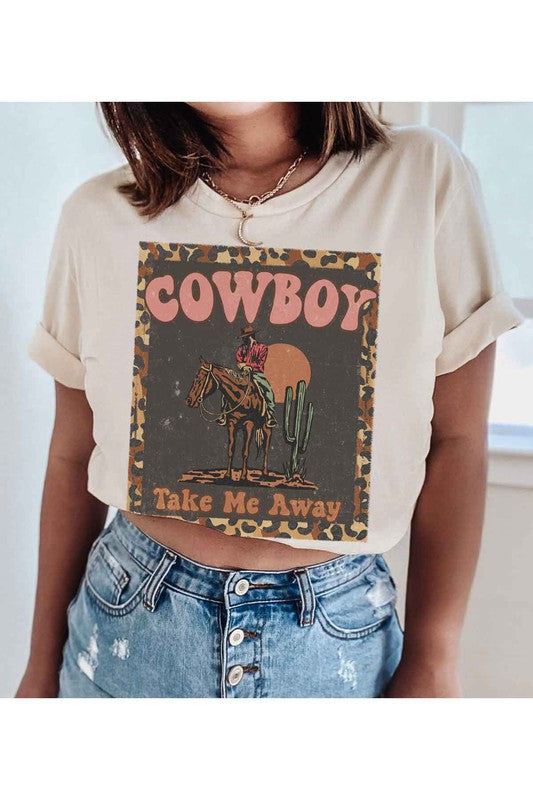 Cowboy Take Me Away Graphic Tee - Plus