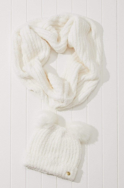 Load image into Gallery viewer, Fluffy Double Pom Beanie Hat Vegan Faux Fur
