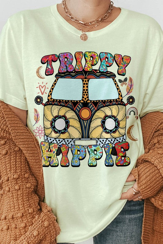 Trippy Hippie Van Life Graphic Tee