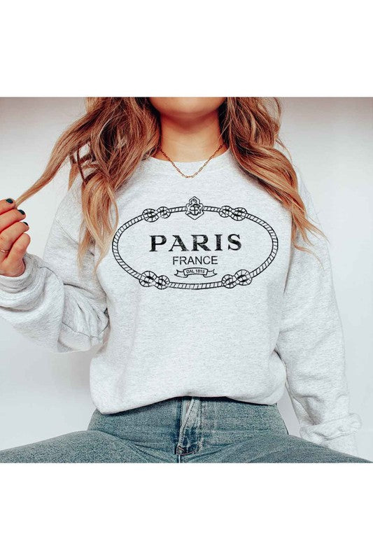 
                      
                        Paris France Rope Detail Graphic Pullover - Plus
                      
                    