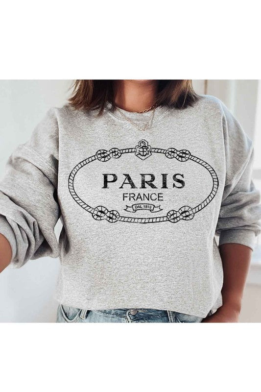 
                      
                        Paris France Rope Detail Graphic Pullover - Plus
                      
                    