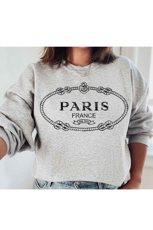 Load image into Gallery viewer, Paris France Rope Detail Graphic Pullover - Plus
