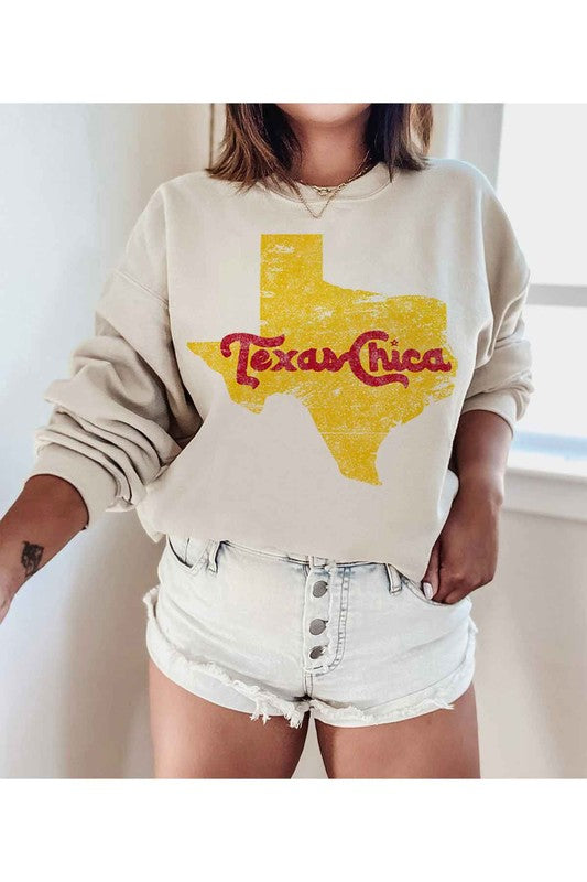 Load image into Gallery viewer, Texas Chica Graphic Pullover Plus
