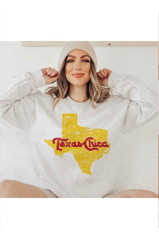 Load image into Gallery viewer, Texas Chica Graphic Pullover Plus
