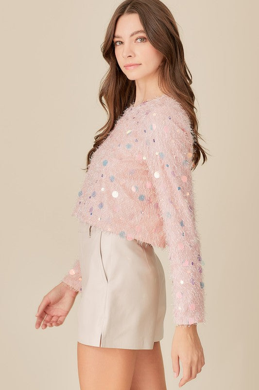 Alexis Shimmer Sequin Top