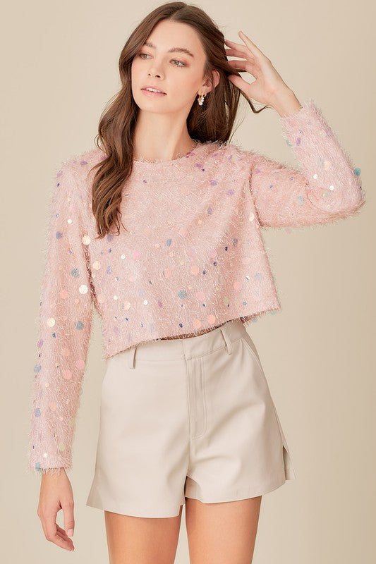 Alexis Shimmer Sequin Top