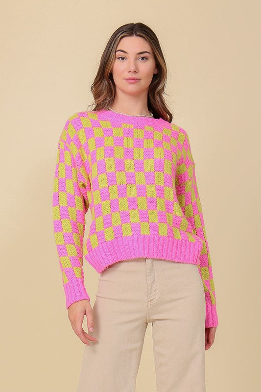 Luci Checkerd Sweater