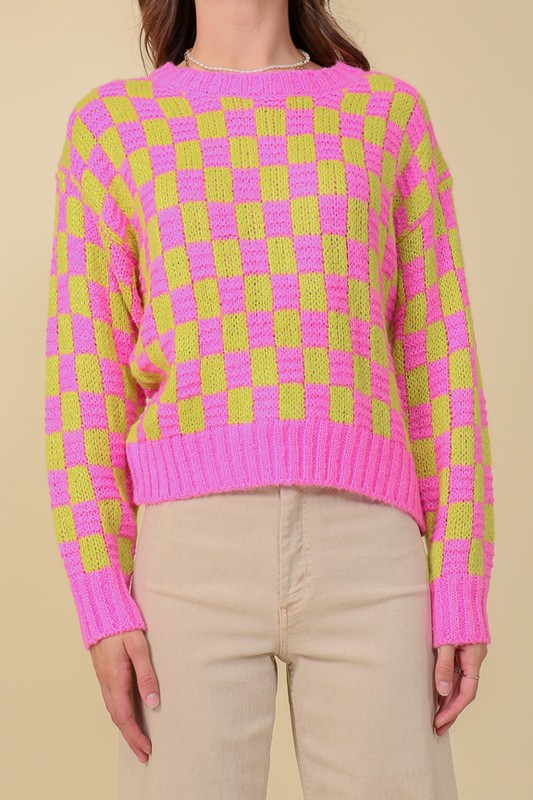 Luci Checkerd Sweater