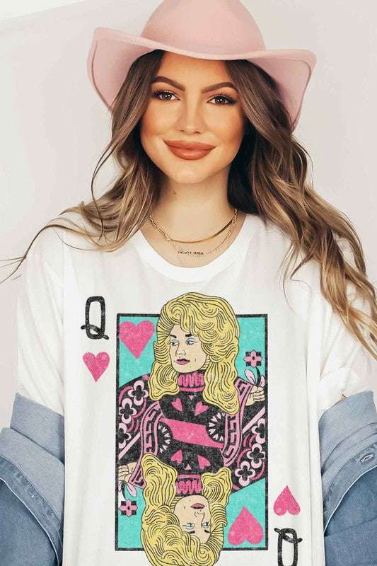 Dolly Queen of Hearts Graphic Tee Plus