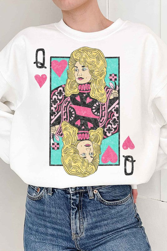 Dolly Queen of Hearts Graphic Sweatshirt Plus