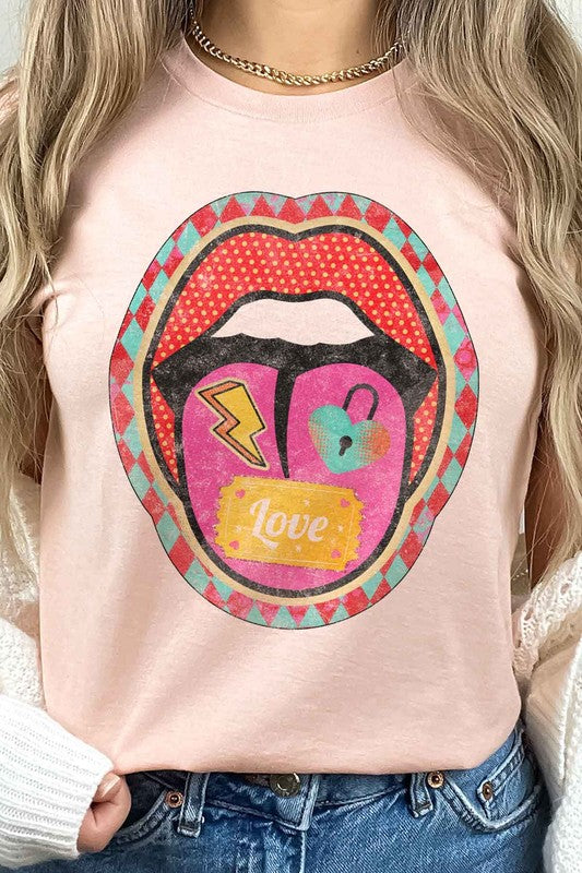 
                      
                        Retro Lip Valentine's Graphic Tee
                      
                    