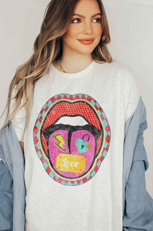 
                      
                        Retro Lip Valentine's Graphic Tee
                      
                    