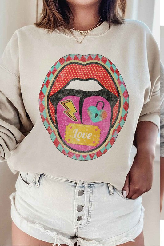 
                      
                        Retro Lip Valentine Graphic Sweatshirt
                      
                    