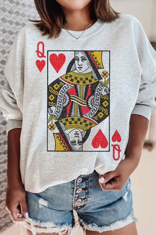 Queen of Hearts Graphic Sweatshirt
