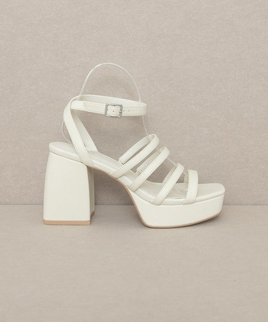 Load image into Gallery viewer, Talia Strappy platform Heeled Sandal
