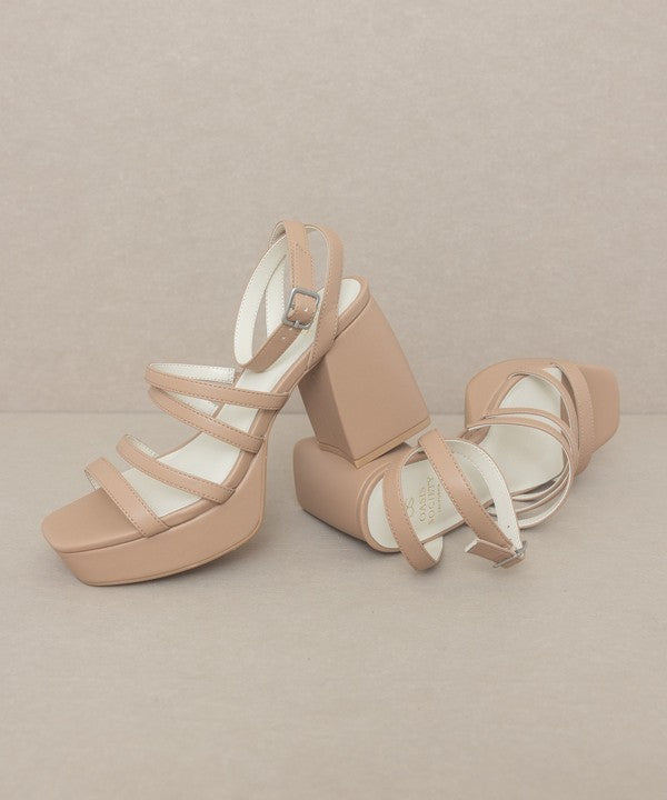 Load image into Gallery viewer, Talia Strappy platform Heeled Sandal
