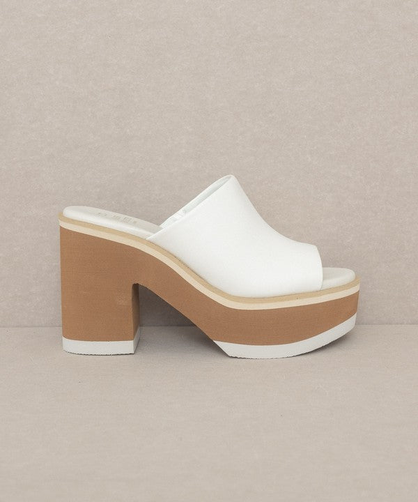 Lorren Layered Platform Heel Slides