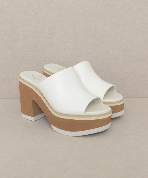 Lorren Layered Platform Heel Slides