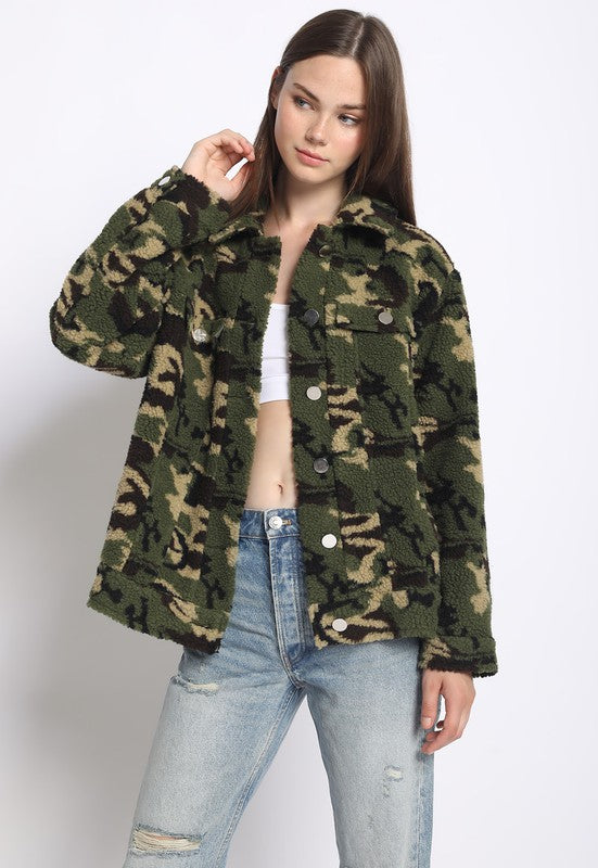 Cammie Camo Trucker Jacket