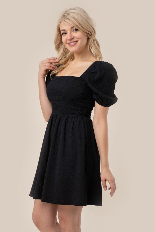 Penelopie Puff Sleeve Mini Dress