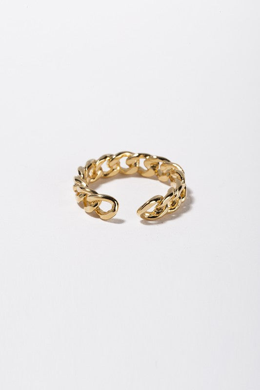 Open chain ring   gold