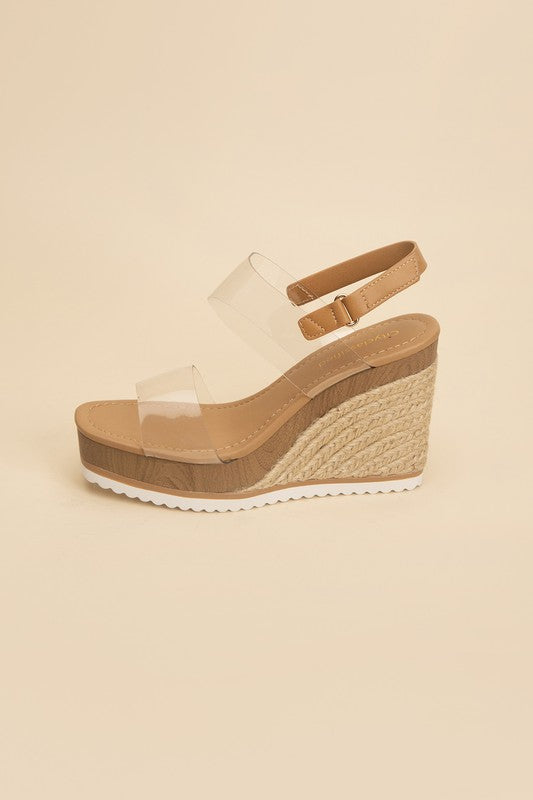 Nadia Clear Espadrille Wedge Sandal