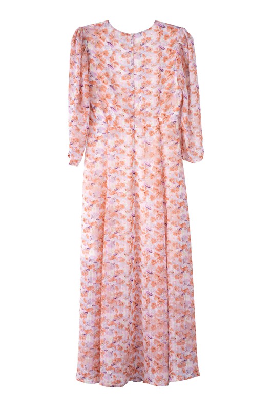 Vanessa Floral V Neck Maxi Dress