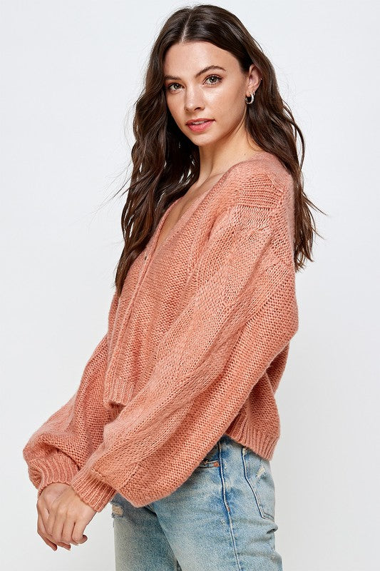 Ryan Baloon Sleeve Cardigan