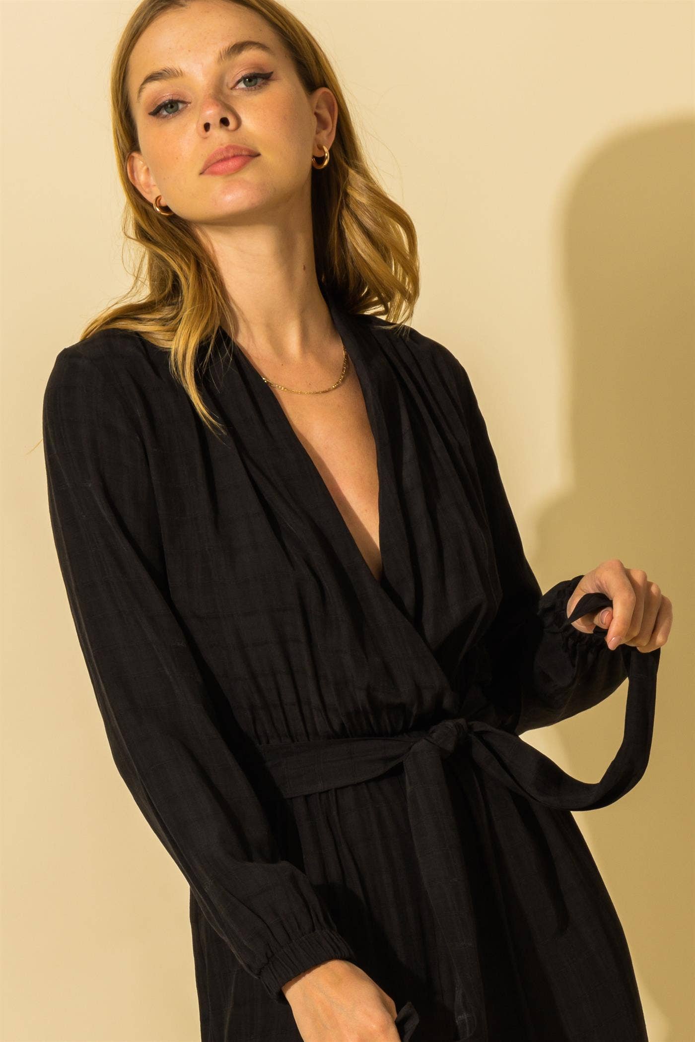 Black Long Sleeve Jumpsuit