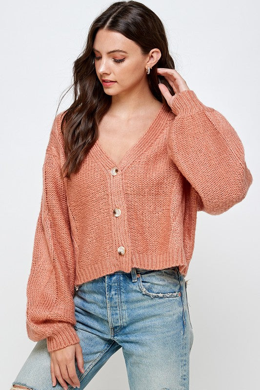 Ryan Baloon Sleeve Cardigan