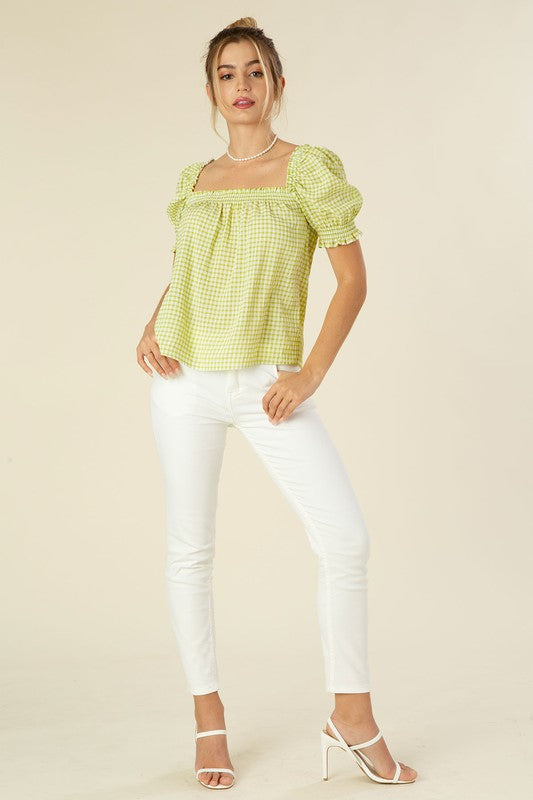 Camron Smocked Sleeve Blouse