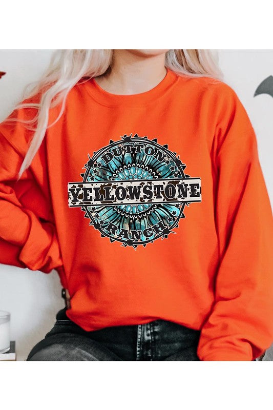 Load image into Gallery viewer, Turquoise Yellowstone Graphic Pullover

