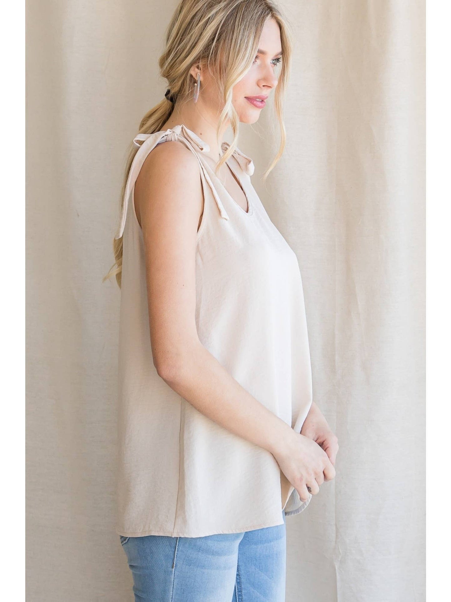 Ivory Bow Detail Layering Cami