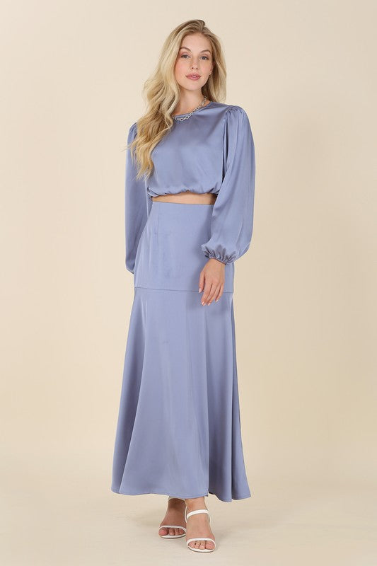 Belle Satin Two Piece Set
