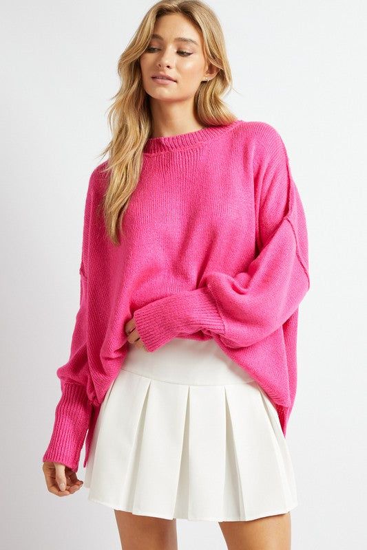 Rosie Boat Neck Oversized Sweater - Plus