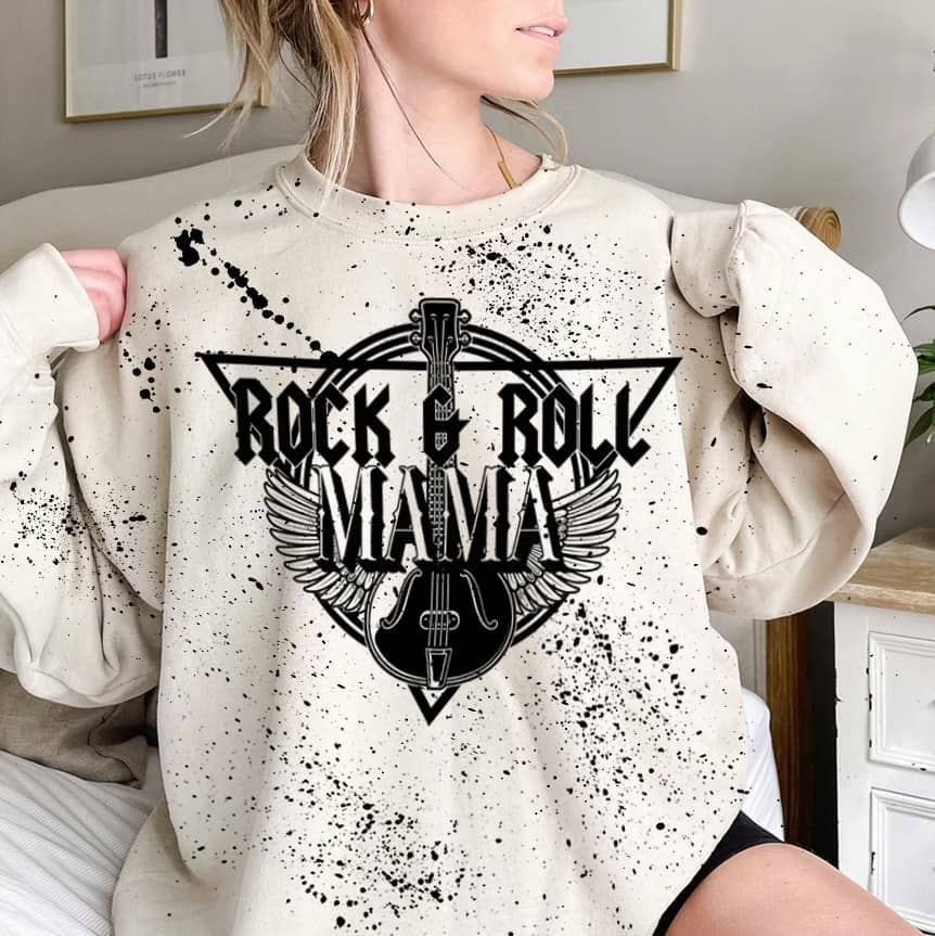 Load image into Gallery viewer, Rock &amp;amp; Roll Mama Sweatshirt
