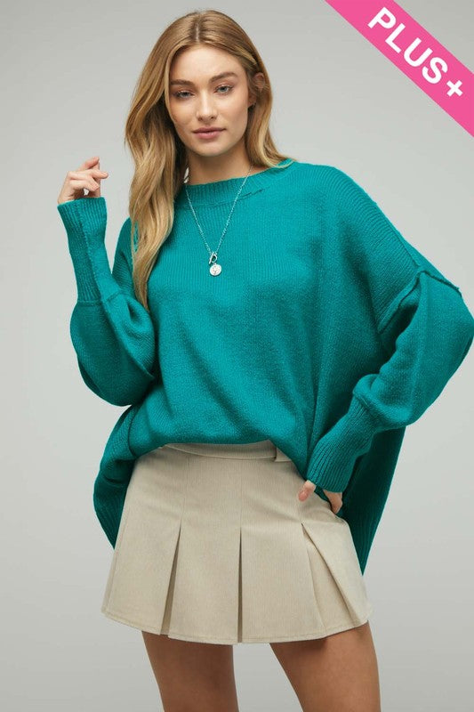 
                      
                        Rosie Boat Neck Oversized Sweater - Plus
                      
                    