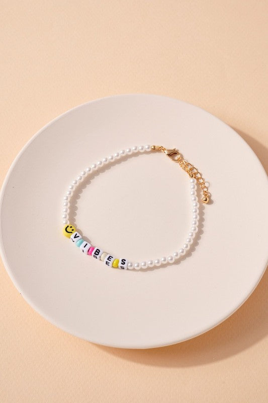 Inspirational Seed Beaded Anklet