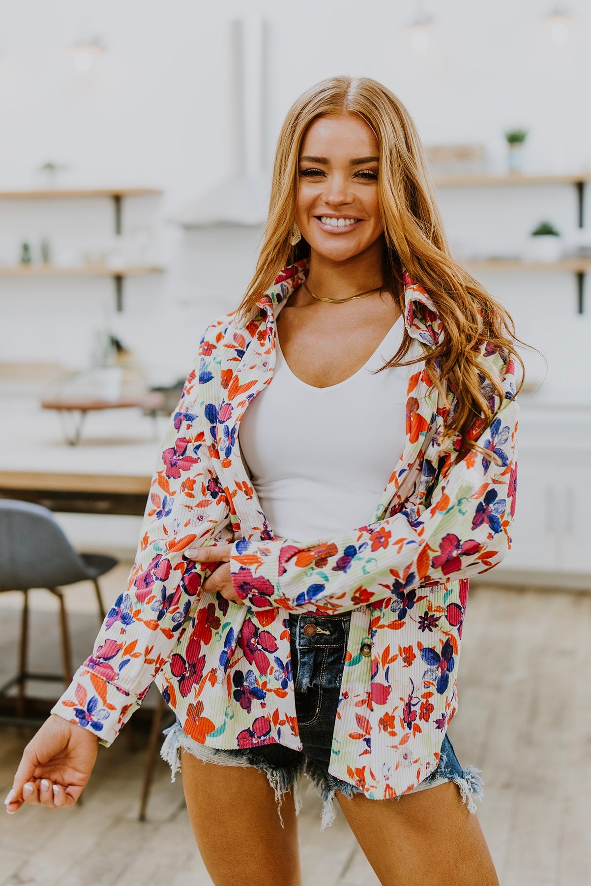 Dancing Flowers Shacket