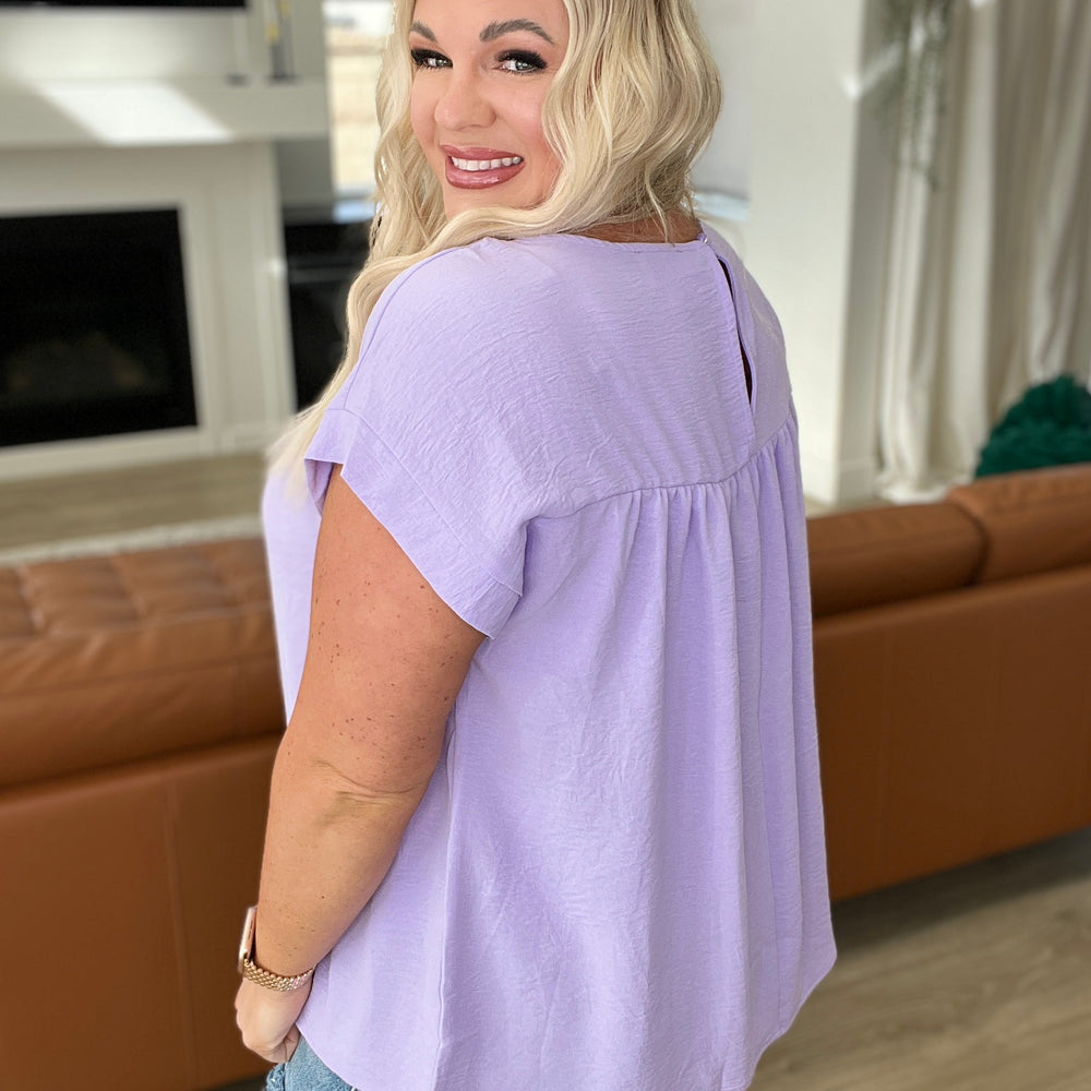 
                      
                        Airflow Babydoll Top in Lavender
                      
                    