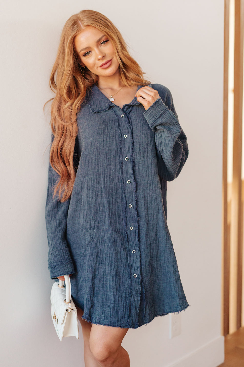 Millie Mineral Washed Shirt Dress