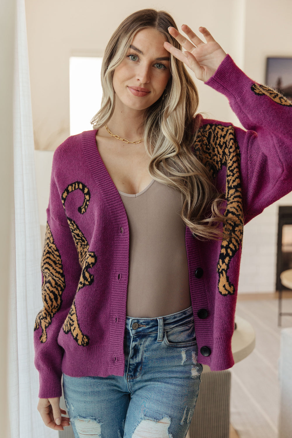 On the Prowl Tiger Cardigan