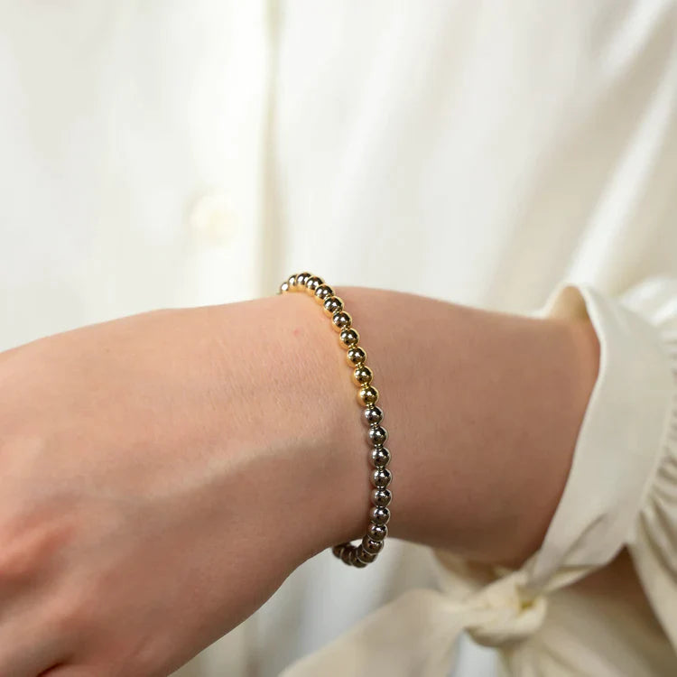 
                      
                        PREORDER: Two Tone Adjustable Bracelet in Assorted Sizes
                      
                    